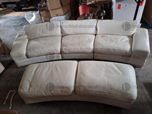 10#9481 Divano in pelle bianco in vendita - foto 3