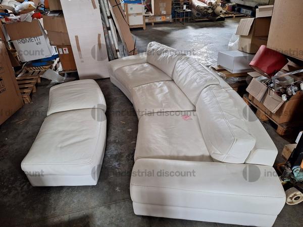 10#9481 Divano in pelle bianco in vendita - foto 4