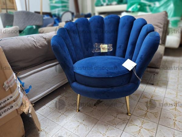37#9482 Poltrona velluto Sedie tavolino in vendita - foto 2