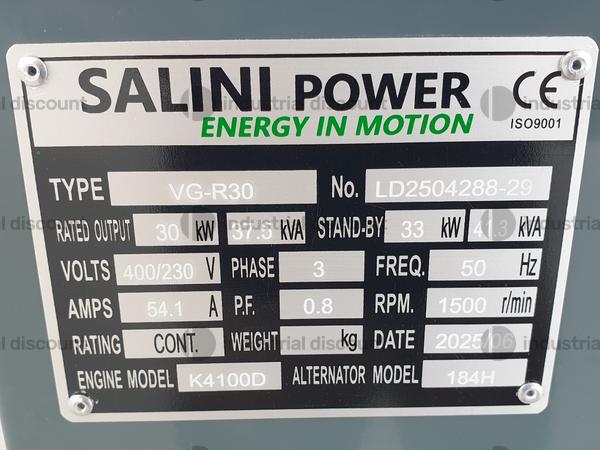 23#9575 Generatore elettrico Salini Power VG-R30 in vendita - foto 2