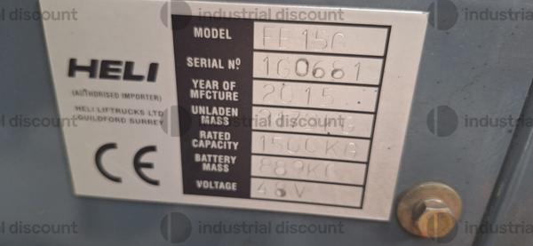 1#9622 Carrello elevatore elettrico Heli FE 15G in vendita - foto 2