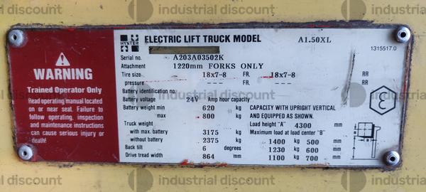 9#9701 Carrello elevatore Hyster in vendita - foto 6