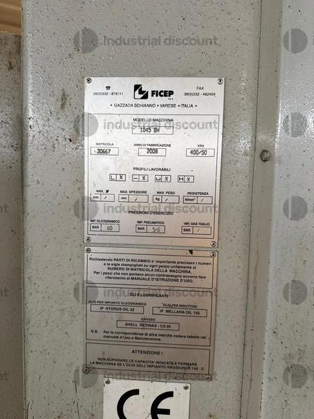 8#9706 Segatrice a nastro FICEP mod. 1045 LBH in vendita - foto 6