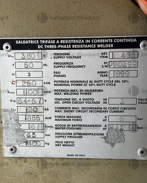11#9717 Saldatrice TECNA TE183 in vendita - foto 2