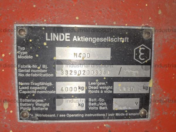 2#9719 Carrello elevatore Linde H40D in vendita - foto 2