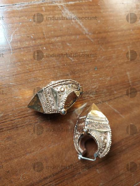 5#9739 Orecchini in oro e anelli in argento in vendita - foto 1