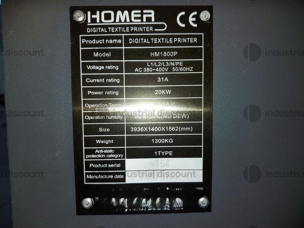 7#9805 Stampante tessile Homer in vendita - foto 2