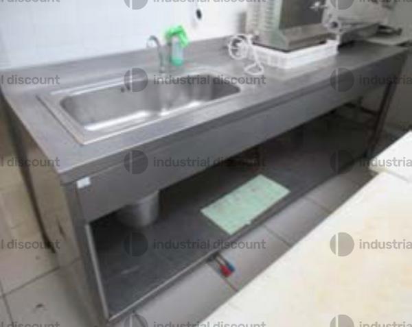 17#9809 Banco in acciaio inox e sterilizzatore per coltelli in vendita - foto 1