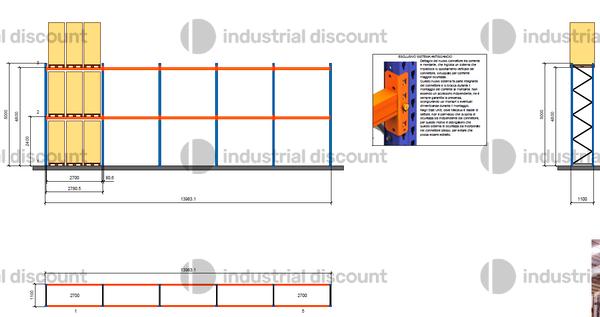 5#9856 Scaffalatura Mecalux porta pallet in vendita - foto 3
