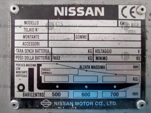 21#9875 Carrello sollevatore Nissan in vendita - foto 2
