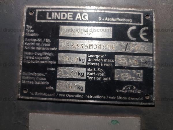 25#9898 Carrello elevatore Linde in vendita - foto 2