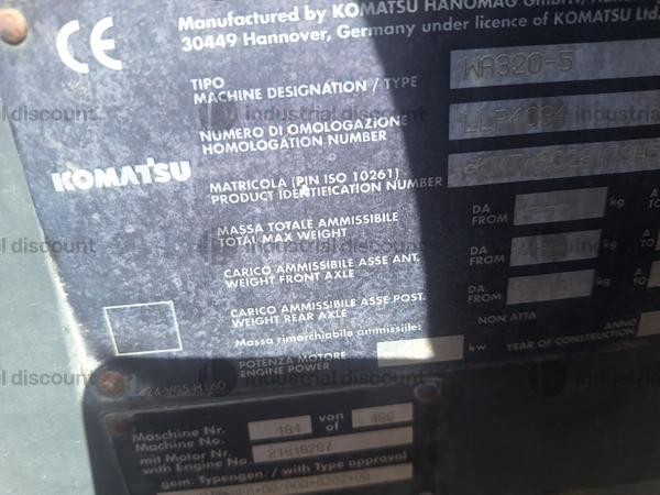 1#9927 Pala gommata Komatsu in vendita - foto 4