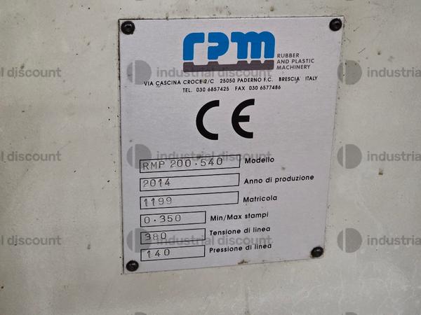 1#9969 Pressa a iniezione orizzontale per gomma RPM in vendita - foto 2
