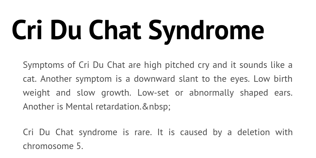 cri du chat syndrome by patcummings24 infogram cri du chat pedigree chart