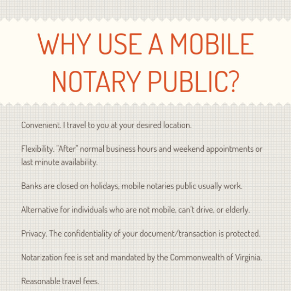 Why use a mobile Notary Public? Infogram, charts & infographics