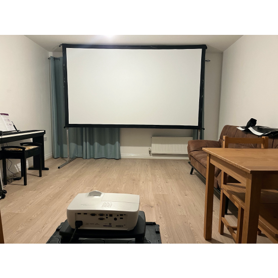 Hire 120 Inch Fast-Fold Projection Screen - 16:9, Front or Rear Projection - Image 1