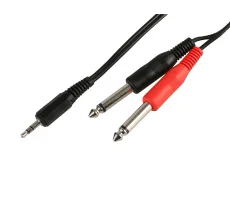 Hire Aux Cable (3.5mm Stereo Jack Plug > 2x 6.35mm [1/4