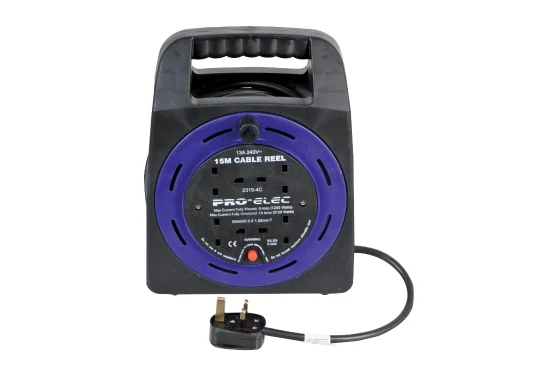 Hire 13A Power Extension Reel - 15m, 4-Socket - Image 1