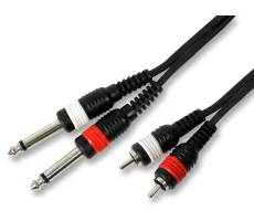 Hire 2x Phono/RCA Plug > 2x 6.35mm (1/4
