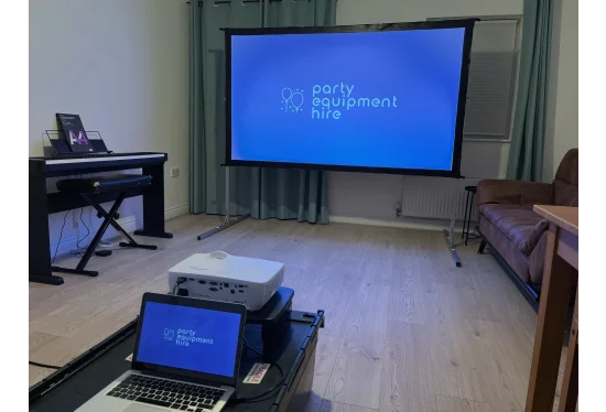 Hire Projector Hire With 90 Inch Screen and Bluetooth Speaker - Image 1