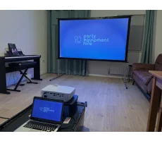 Hire Projector Hire With 90 Inch Screen and Bluetooth Speaker - Image 1