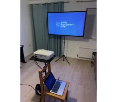 Hire Projector Hire With 60 Inch Screen and Bluetooth Speaker - Image 1