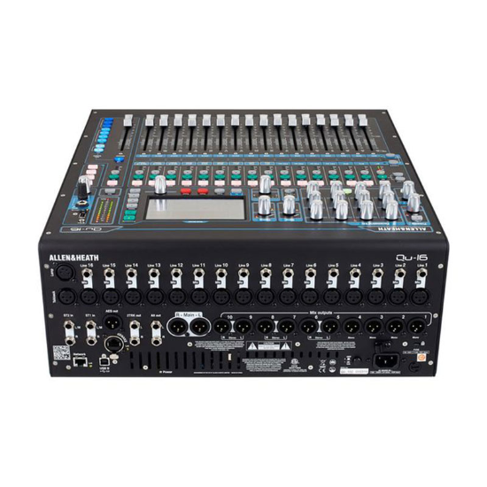 Hire Allen & Heath QU16 Audio Console - Image 2