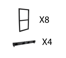 Hire Haus Productions LED Video Wall Ground Stack Frame Kit - 4x2m Video Wall - Image 1