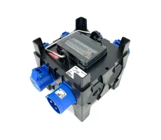 Hire PCE 32A 1ph Distro with 32A Thru - Image 1