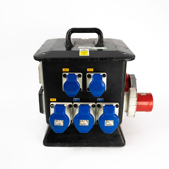 Hire Rubber Box 63A 3ph Distro - Image 1