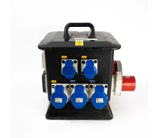 Hire Rubber Box 63A 3ph Distro - Image 1