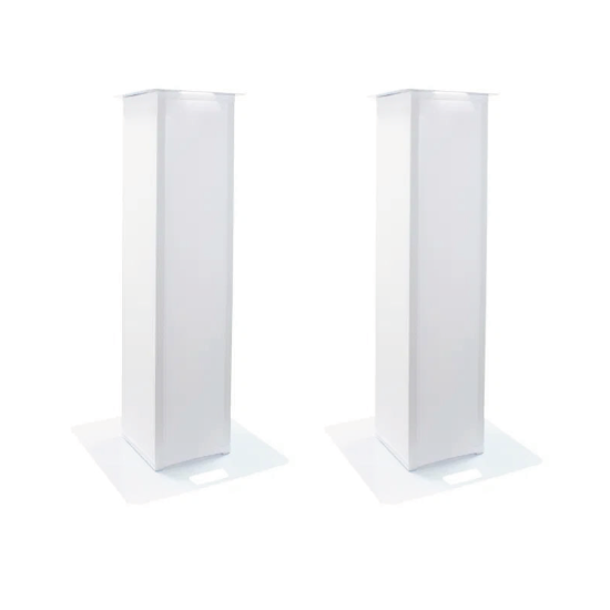Hire Equinox 1m DJ Lighting Podium with White Scrim (Pair) - Image 1