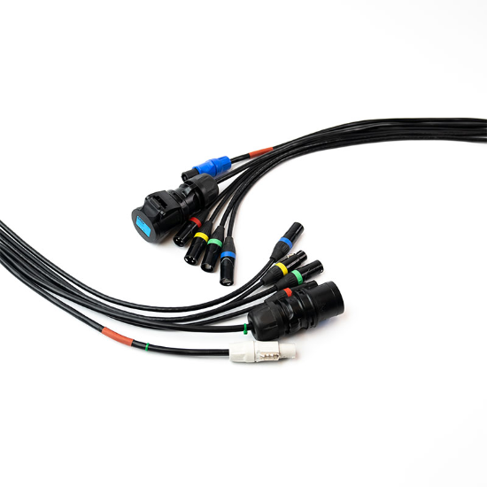 Hire 50m FOH Loom (In Flight Case) - 2 x CAT5, 2 x XLR, 1 x 16A, 1 x Powercon - Image 1