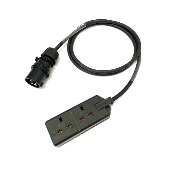 Hire 16A to 13A 2 Gang Adapter - Image 1