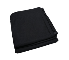 Hire 6m x 3m Black Molton Drape (Bungee Ties) - Image 1