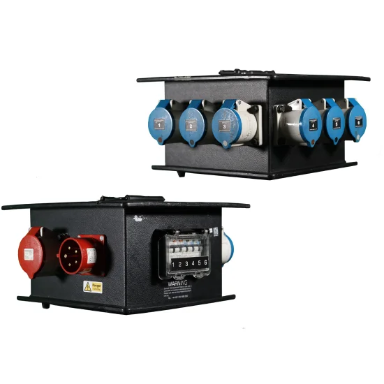 Hire Rubber Box 32A 3ph Distro - Image 1
