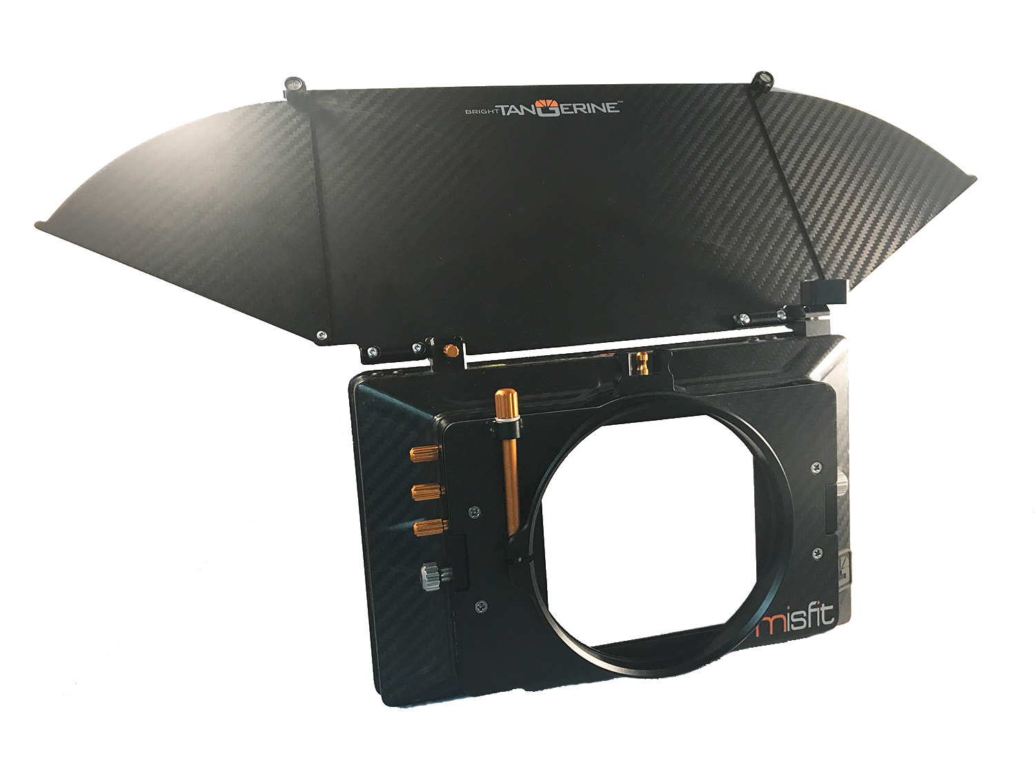 Hireacamera Bright Tangerine Matte Box Clampon 4 x 4" Misfit Kit