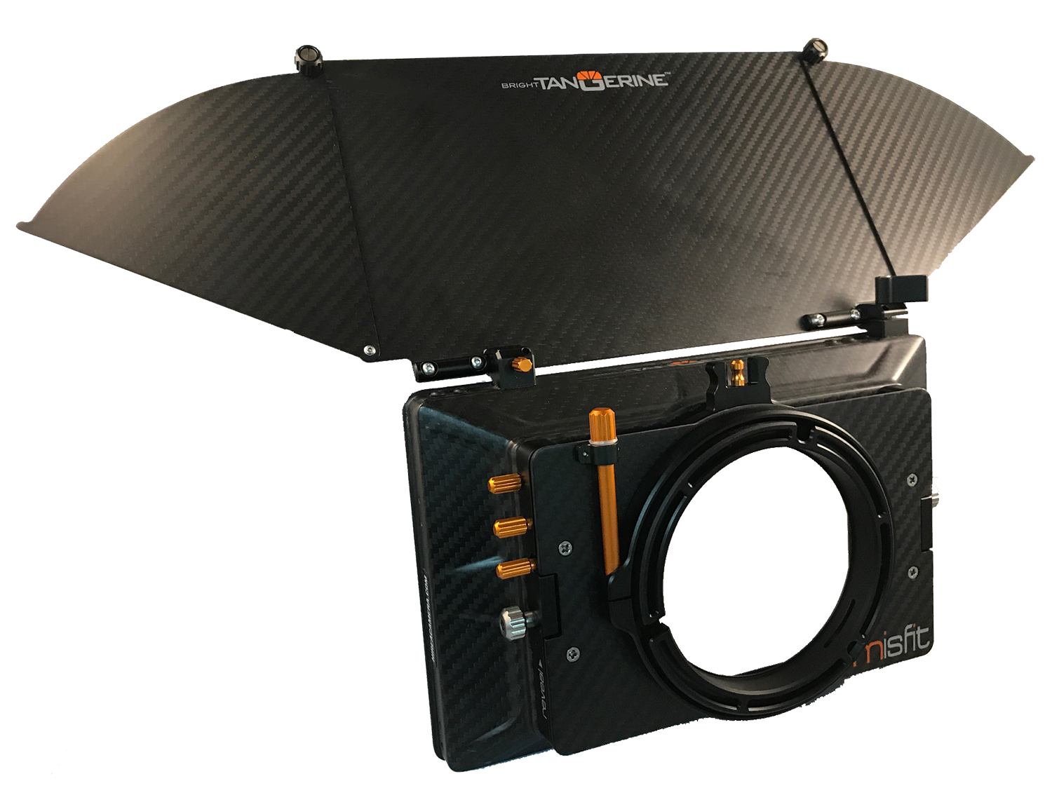 Hireacamera Bright Tangerine Matte Box Clampon 4 x 4" Misfit Kit