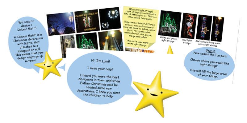 Children's Christmas motif design classroom guide