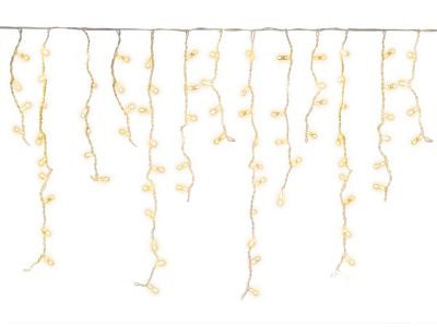 Hire Warm White Flash LED 3m x 80cm Icicle Lights 230v - Image 1