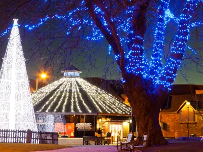 Hire Blue Flash LED 10m Light String 230v - Image 2