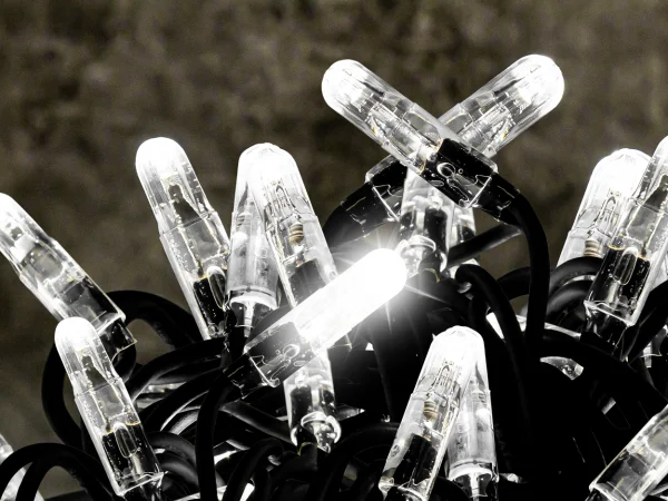 Hire White Flash LED 10m Light String 230v - Image 1