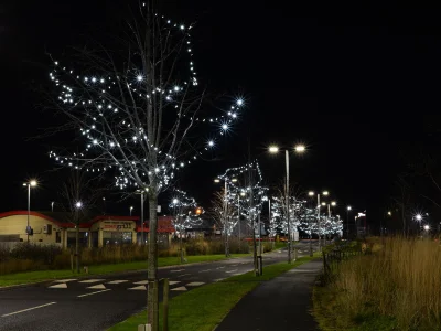 Hire White Flash LED 10m Light String 230v - Image 3