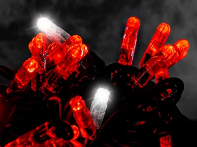Hire Red Flash LED 10m Light String 230v - Image 1