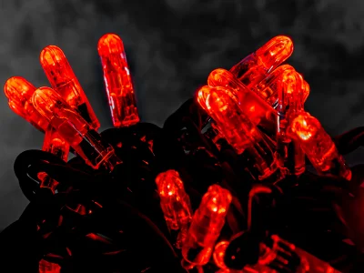 Hire Red LED 10m Light String 230v - Image 1