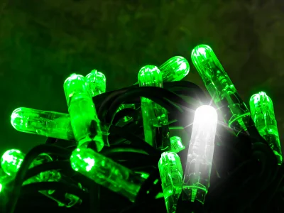 Hire Green Flash LED 10m Light String 230v - Image 1