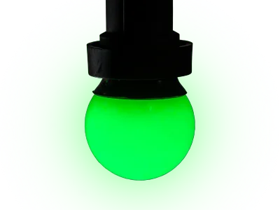 Hire Green LED B22 Lamp 230v - Image 1