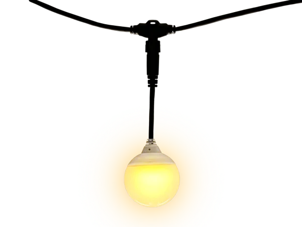 Hire Warm White LED 10m x 8cm Moon Festoon 230v - Image 1
