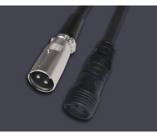 Hire 1m Extension Lead - DMX XLR 3-Pin Male to Hydralock DMX Female - Image 1
