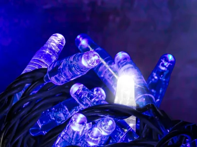 Hire Blue Flash LED 10m Light String 24v - Image 1